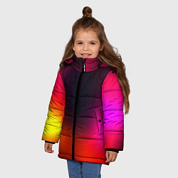 Куртка зимняя для девочки Абстрактная текстура, цвет: 3D-красный — фото 2