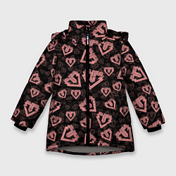 Куртка зимняя для девочки Big bang pattern, цвет: 3D-светло-серый
