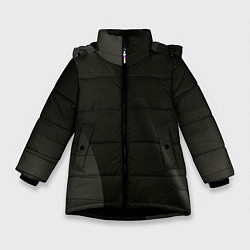 Куртка зимняя для девочки Чёрные геометрические металлические листы, цвет: 3D-черный