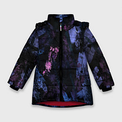 Куртка зимняя для девочки Неоновые пятна краской, цвет: 3D-красный