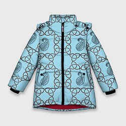 Куртка зимняя для девочки Восточный огурец, цвет: 3D-красный