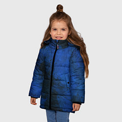 Куртка зимняя для девочки Синий дым, цвет: 3D-черный — фото 2