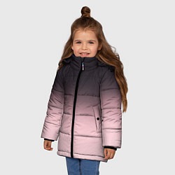 Куртка зимняя для девочки Градиент: от черного к розовому, цвет: 3D-черный — фото 2