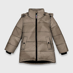 Куртка зимняя для девочки Мятый, цвет: 3D-черный