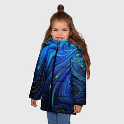 Куртка зимняя для девочки Blurred colors, цвет: 3D-светло-серый — фото 2