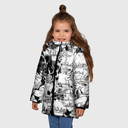 Куртка зимняя для девочки Кацуки Бакуго - Моя геройская академия, цвет: 3D-красный — фото 2
