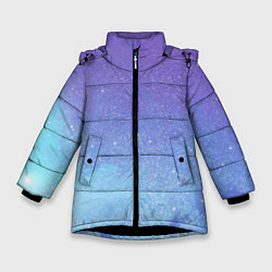 Зимняя куртка для девочки Space fluid art