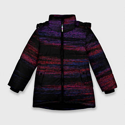 Зимняя куртка для девочки Разлив красной и синей краски
