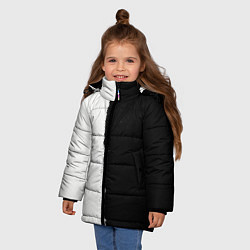 Куртка зимняя для девочки Вертикально оторванный лист бумаги, цвет: 3D-красный — фото 2