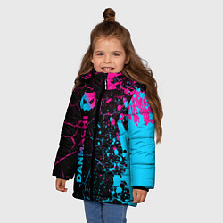 Куртка зимняя для девочки DanMachi - neon gradient: по-вертикали, цвет: 3D-черный — фото 2