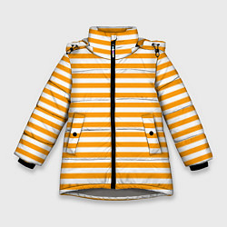 Зимняя куртка для девочки Тельняшка оранжевая МЧС
