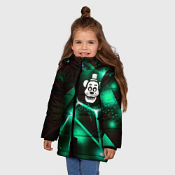 Куртка зимняя для девочки FNAF разлом плит, цвет: 3D-черный — фото 2