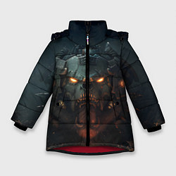 Куртка зимняя для девочки Space marine machine, цвет: 3D-красный