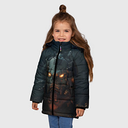 Куртка зимняя для девочки Space marine machine, цвет: 3D-красный — фото 2