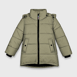 Куртка зимняя для девочки Зеленый тренд без принта, цвет: 3D-черный