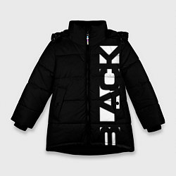 Куртка зимняя для девочки Black minimalistik, цвет: 3D-черный