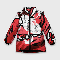 Куртка зимняя для девочки The Bloody Heart, цвет: 3D-черный