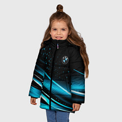 Куртка зимняя для девочки BMW sign, цвет: 3D-черный — фото 2