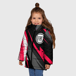 Куртка зимняя для девочки Fiat fast lines, цвет: 3D-черный — фото 2