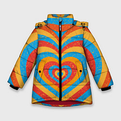 Куртка зимняя для девочки Sunny heart, цвет: 3D-красный