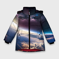Зимняя куртка для девочки Планета и космос