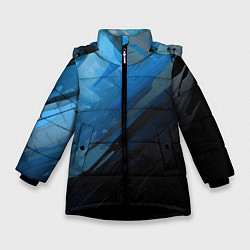Куртка зимняя для девочки Black blue style, цвет: 3D-черный