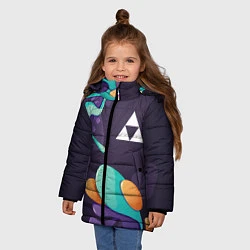 Куртка зимняя для девочки Zelda graffity splash, цвет: 3D-черный — фото 2