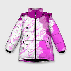 Куртка зимняя для девочки Quake pro gaming: по-вертикали, цвет: 3D-черный
