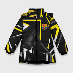 Зимняя куртка для девочки ФК Барселона эмблема