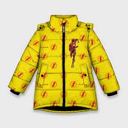 Куртка зимняя для девочки Barry Allen, цвет: 3D-черный