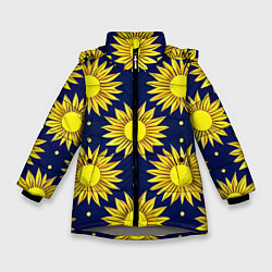 Зимняя куртка для девочки Солнечный паттерн