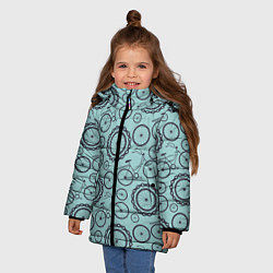Куртка зимняя для девочки Любитель велика, цвет: 3D-черный — фото 2
