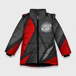 Куртка зимняя для девочки Chrysler sports racing, цвет: 3D-черный