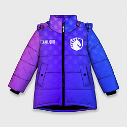 Куртка зимняя для девочки Форма Team Liquid, цвет: 3D-черный