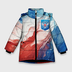 Зимняя куртка для девочки Герб РФ