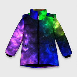 Зимняя куртка для девочки Космос мультицвет