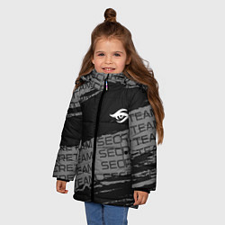 Куртка зимняя для девочки Форма Team Secret, цвет: 3D-светло-серый — фото 2