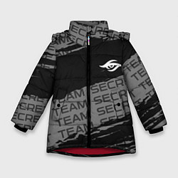 Куртка зимняя для девочки Форма Team Secret, цвет: 3D-красный