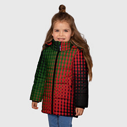 Куртка зимняя для девочки Абстракция в стиле гуччи, цвет: 3D-черный — фото 2