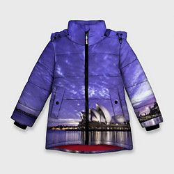 Зимняя куртка для девочки Сидней в фиолетовом в закате