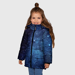 Куртка зимняя для девочки Звездное небо - нейросеть, цвет: 3D-черный — фото 2