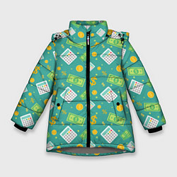 Куртка зимняя для девочки Dollar style, цвет: 3D-светло-серый