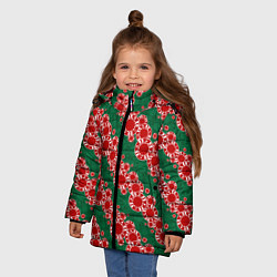 Куртка зимняя для девочки Фишки для ставок, цвет: 3D-красный — фото 2