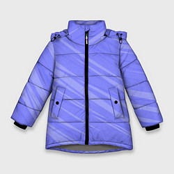 Зимняя куртка для девочки Диагональные полосы сиреневый