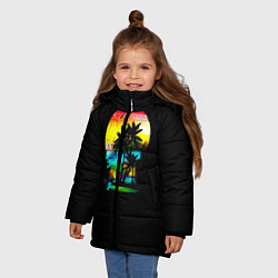 Куртка зимняя для девочки Луна SynthWave, цвет: 3D-светло-серый — фото 2