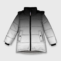 Куртка зимняя для девочки Black and white gradient, цвет: 3D-светло-серый