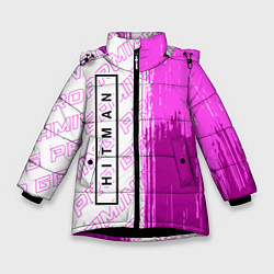 Куртка зимняя для девочки Hitman pro gaming: по-вертикали, цвет: 3D-черный