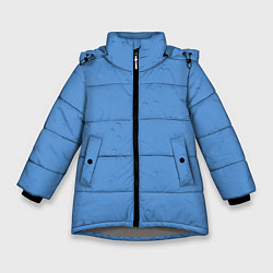 Куртка зимняя для девочки Дождевые капли, цвет: 3D-светло-серый
