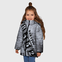 Куртка зимняя для девочки 8452 metal band Саратов, цвет: 3D-черный — фото 2