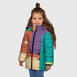 Куртка зимняя для девочки Современный авангард, цвет: 3D-светло-серый — фото 2